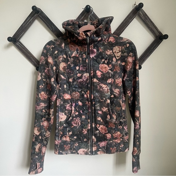 lululemon athletica Tops - Lululemon Floral Scuba Hoodie
